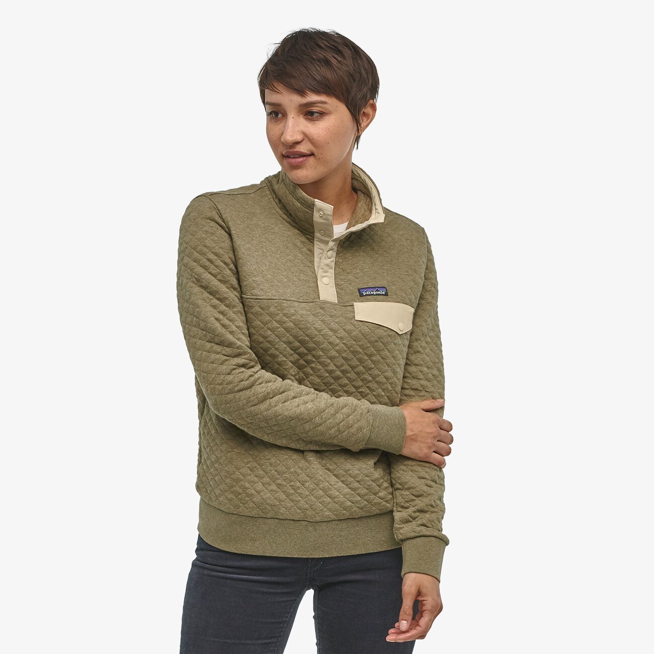 Women's Organic Cotton Quilt Snap-T® Pullover