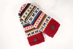 Mouse and Mountain Mittens Recycled Sweater Mittens