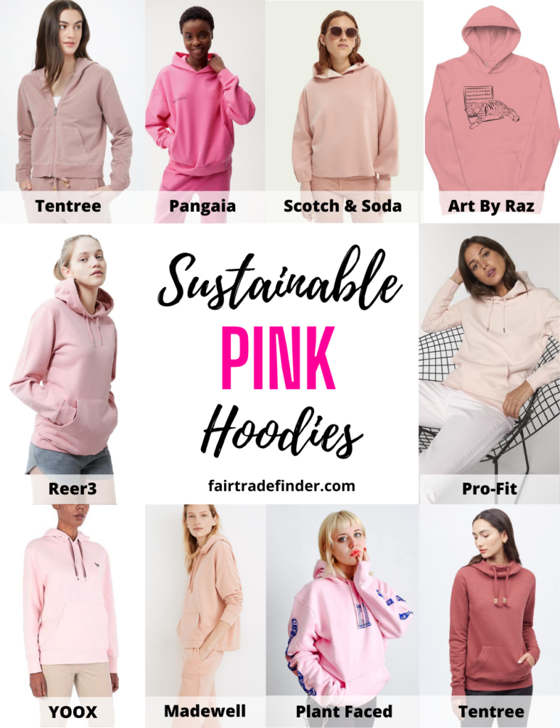 Sustainable pink hoodie