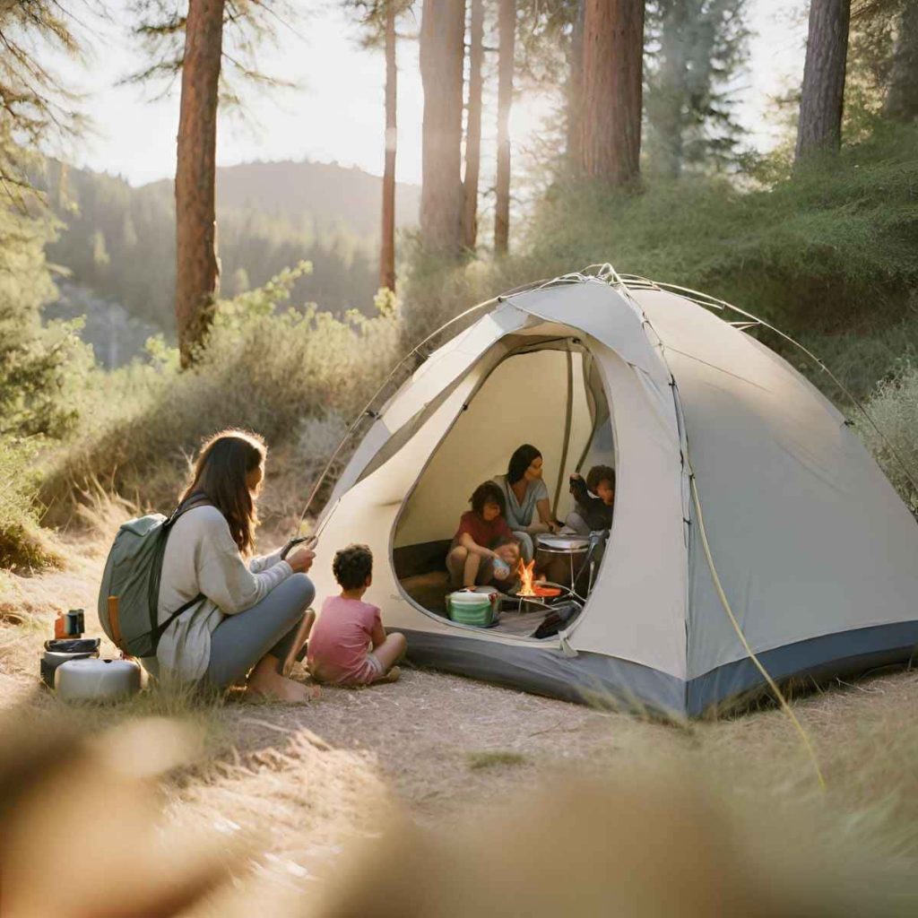 Camping in a non toxic tent