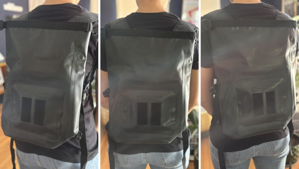 Model wearing the Viking Odyssey ADV Touring Tailpack 8L